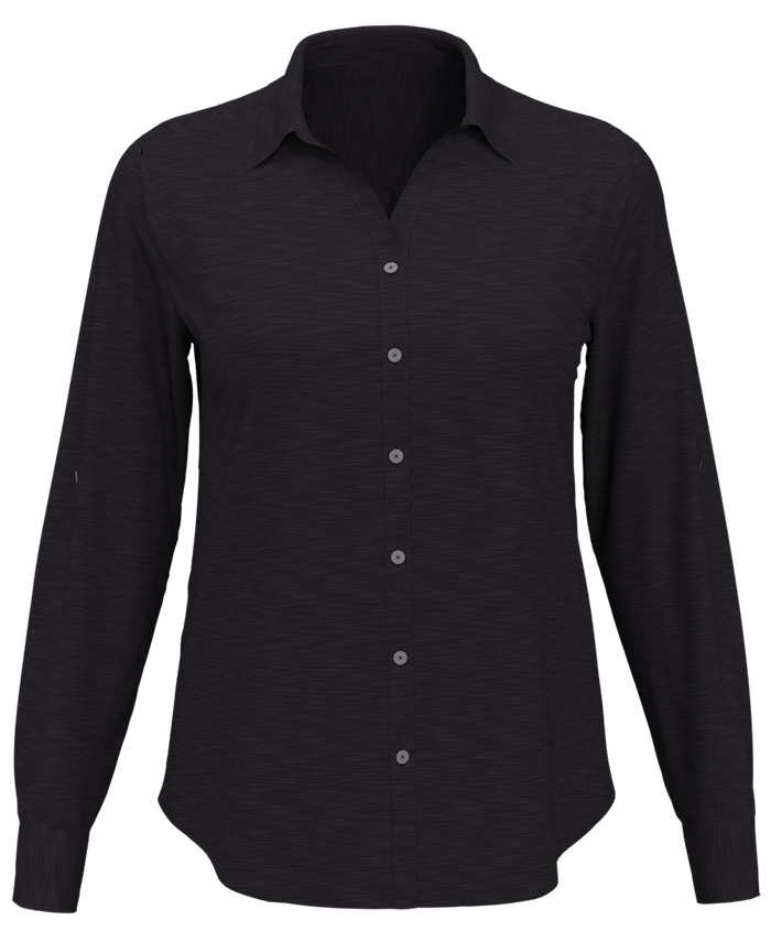 Perry Ellis Women's Heathered Woven Shirt