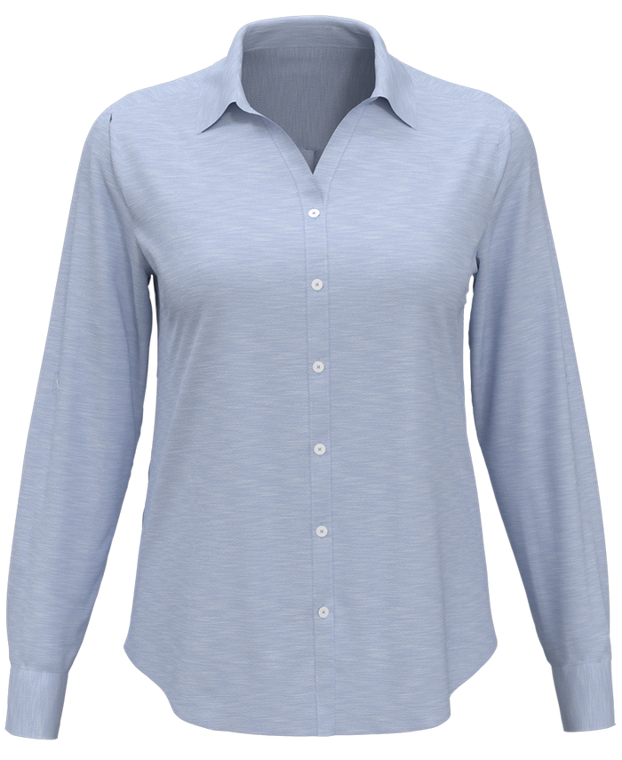 Perry Ellis Women's Heathered Woven Shirt