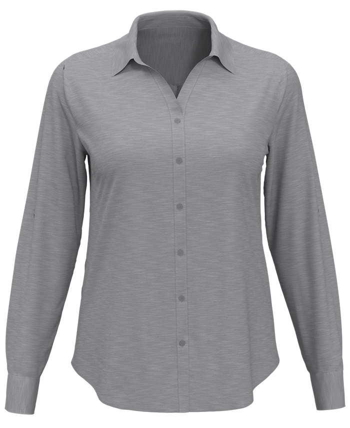 Perry Ellis Women's Heathered Woven Shirt