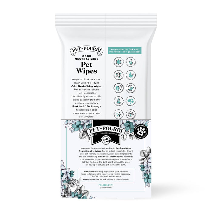 Pet~Pourri - Pet Coat Wipes - 50ct - Pawsitively Fresh Scent