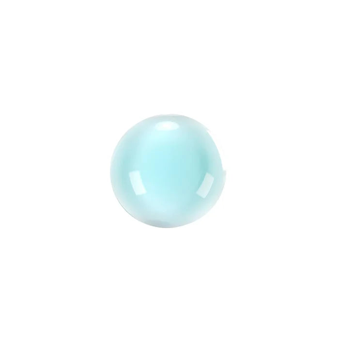 Icy blue moisturizing gel sphere for cooling hydration and soothing skin