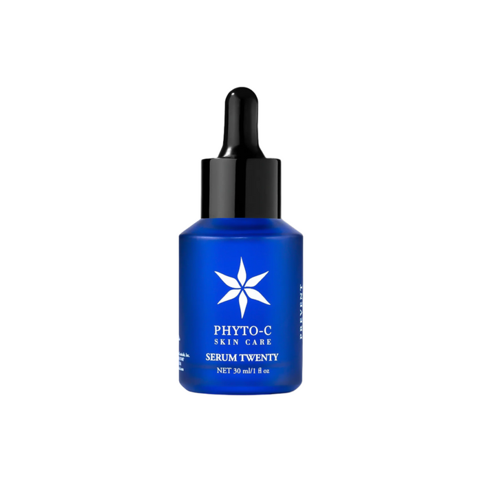 Phyto-C Skin Care Serum Twenty blue glass dropper bottle, 30 ml