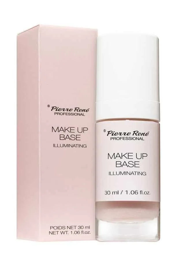 Pierre Rene Illuminating Makeup Base 30ml offers a radiant glow, enhancing skin luminosity for a flawless finish.
