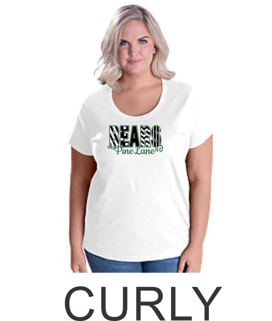 PLE Curvy Ladies Tee- 3 designs- Matte or Glitter