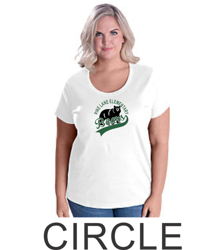 PLE Curvy Ladies Tee- 3 designs- Matte or Glitter