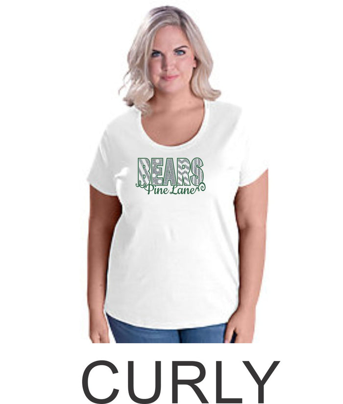 PLE Curvy Ladies Tee- 3 designs- Matte or Glitter