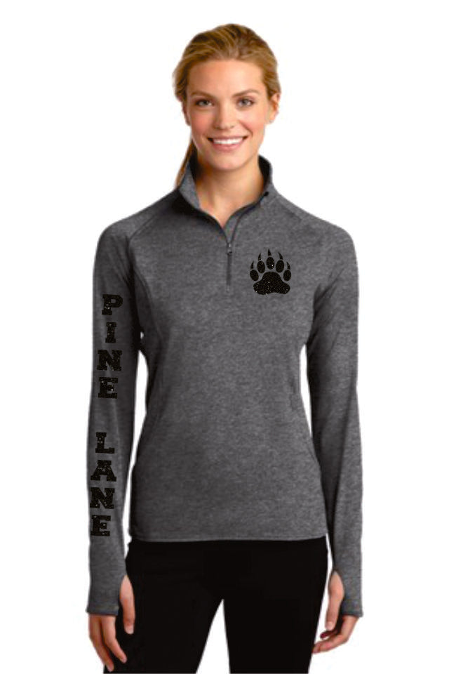PLE Ladies Sport Wick 1/2 Zip Pullover- Matte or Glitter