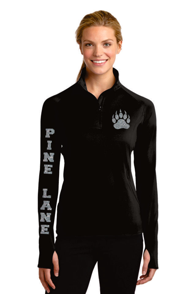 PLE Ladies Sport Wick 1/2 Zip Pullover- Matte or Glitter