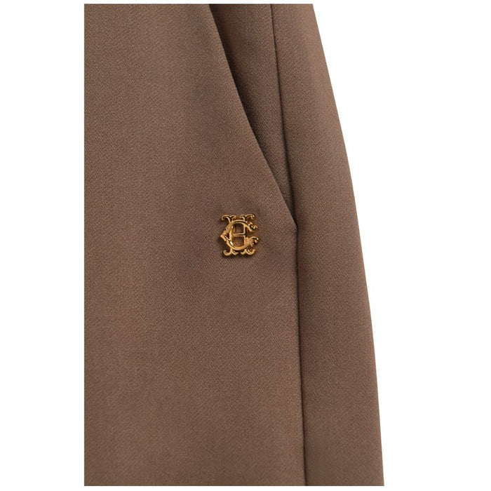 Pleated Womens Wide Leg Trouser