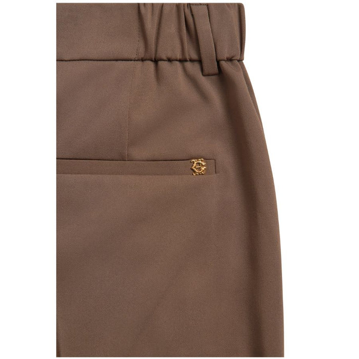 Pleated Womens Wide Leg Trouser