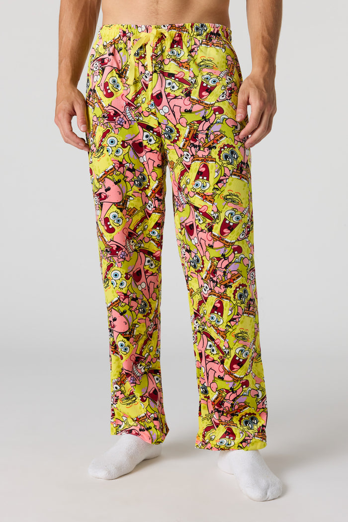 Plush Cartoon Print Pajama Pant