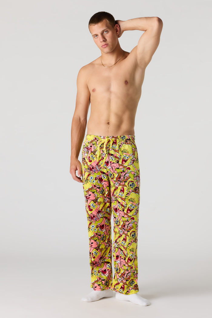 Plush Cartoon Print Pajama Pant