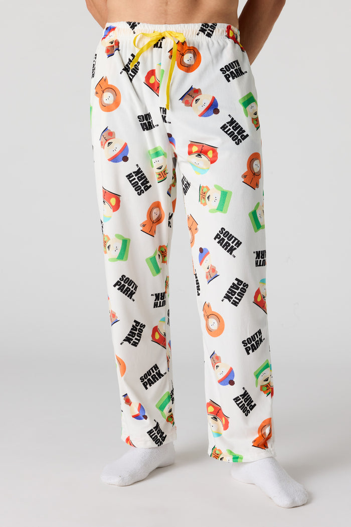 Plush Cartoon Print Pajama Pant