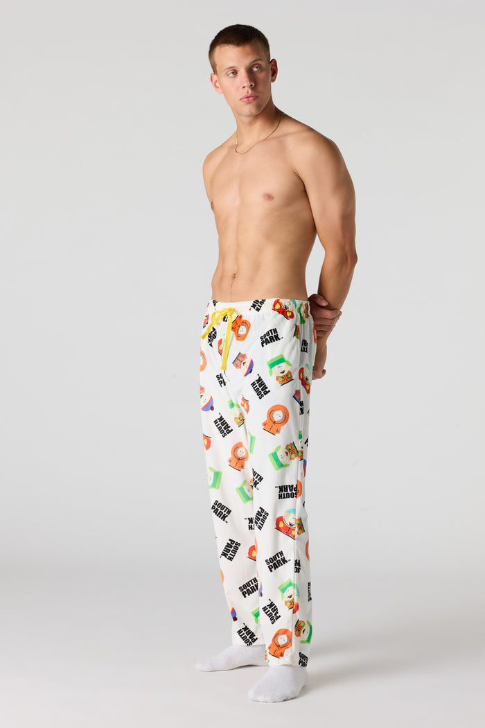 Plush Cartoon Print Pajama Pant