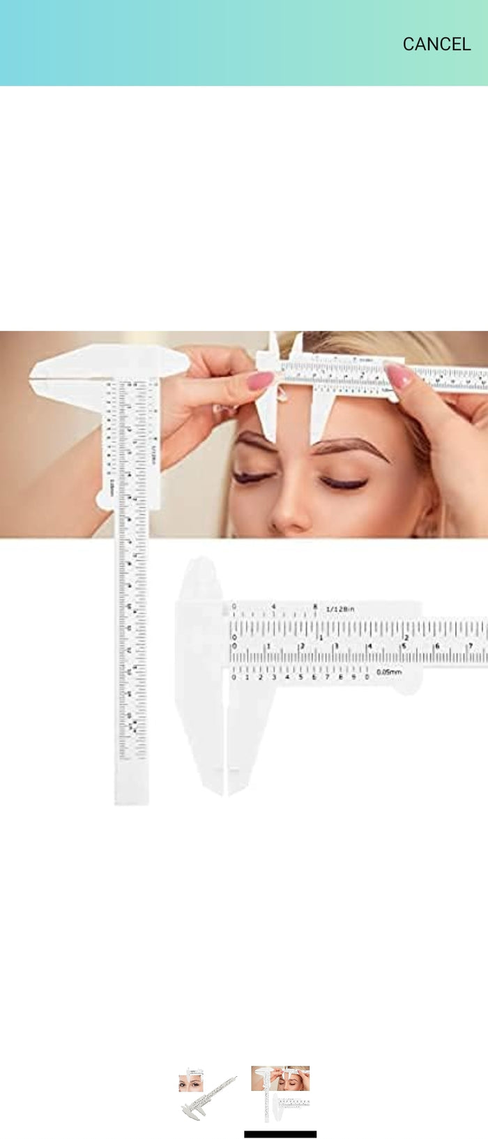 PMU 150Mm Vernier Caliper Ruler for Accurate Eyebrow Measurement & Precision Makeup Guide - SD Cosmetics Care