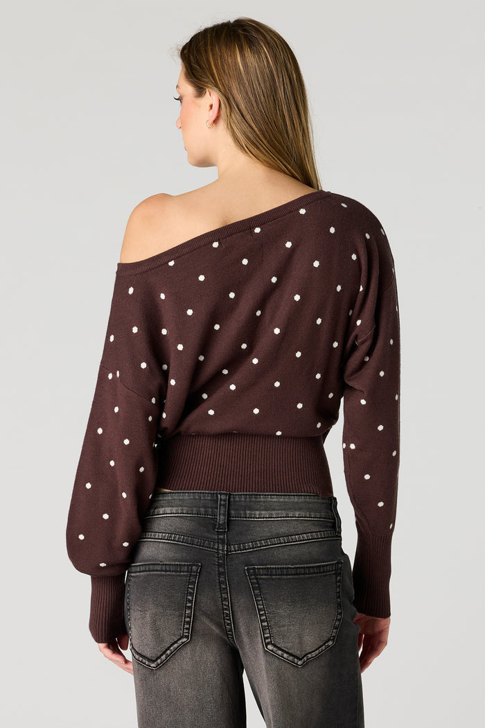 Polka Dot Dolman Sweater