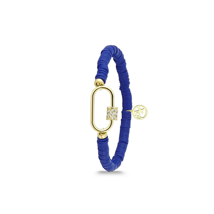 Polo Exchange Blue Drops Gold Tone Bracelet