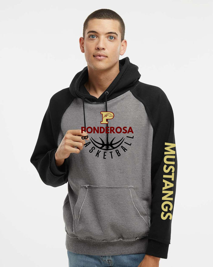 Pondo Basketball Vintage Heathered Hoodie- 4 Designs- Matte or Glitter