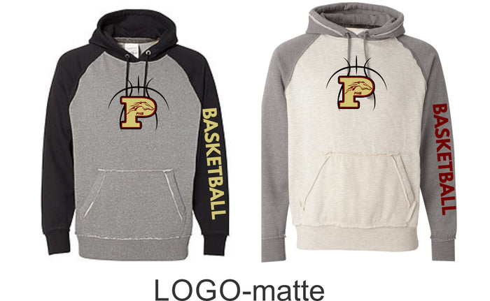 Pondo Basketball Vintage Heathered Hoodie- 4 Designs- Matte or Glitter