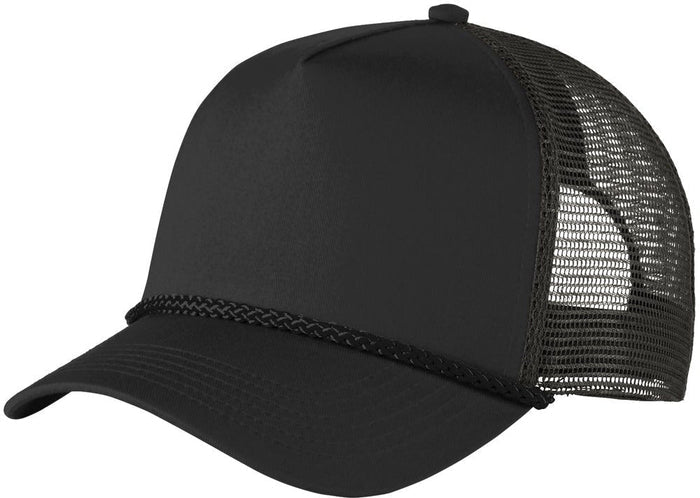 no-logo Port Authority 5-Panel Snapback Cap-Regular-Port Authority-Black-OSFA-Thread Logic