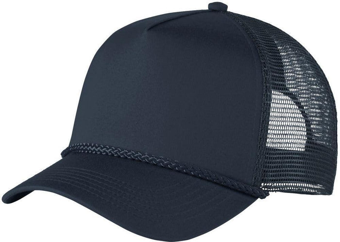 no-logo Port Authority 5-Panel Snapback Cap-Regular-Port Authority-Navy-OSFA-Thread Logic
