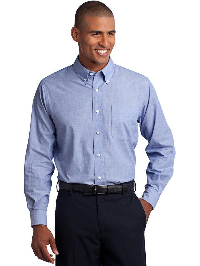 no-logo Port Authority Crosshatch Easy Care Shirt-Regular-Port Authority-Thread Logic