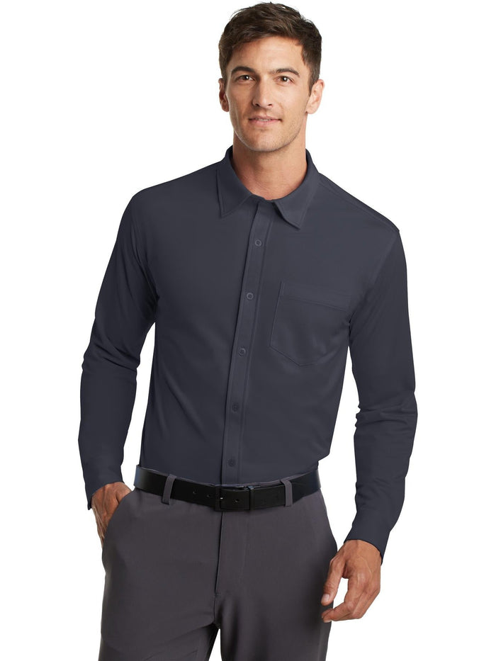 no-logo Port Authority Dimension Knit Dress Shirt-Regular-Port Authority-Thread Logic