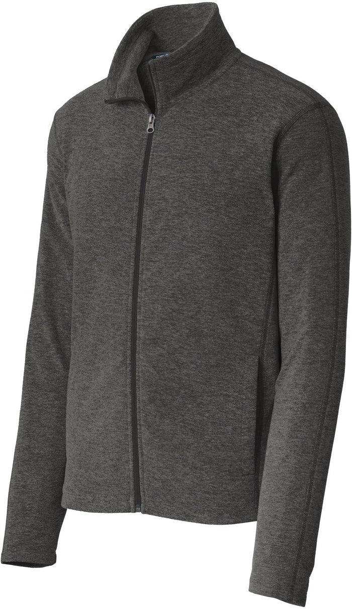 Port Authority Heather Microfleece Full-Zip Jacket-Regular-Port Authority-Black Charcoal Heather-S-Thread Logic