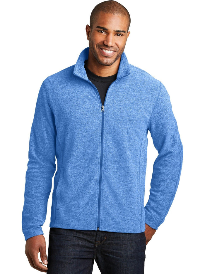 no-logo Port Authority Heather Microfleece Full-Zip Jacket-Regular-Port Authority-Thread Logic
