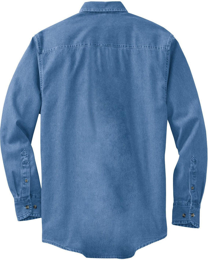 no-logo Port Authority Long Sleeve Denim Shirt-Regular-Port Authority-Thread Logic