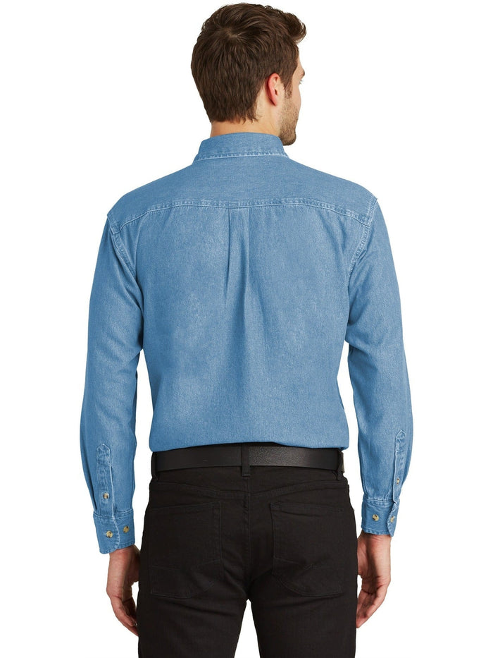 no-logo Port Authority Long Sleeve Denim Shirt-Regular-Port Authority-Thread Logic