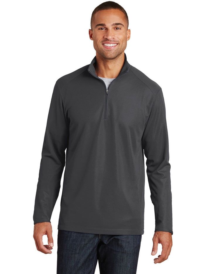 no-logo Port Authority Pinpoint Mesh 1/2-Zip-Regular-Port Authority-Thread Logic