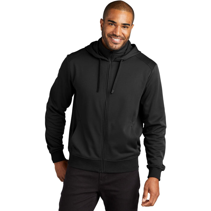 no-logo Port Authority Smooth Fleece Hooded Jacket-Apparel-Port Authority-Thread Logic