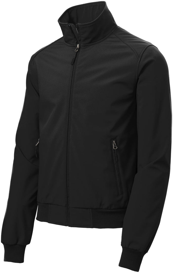 Port Authority Soft Shell Bomber Jacket-Regular-Port Authority-Black-S-Thread Logic