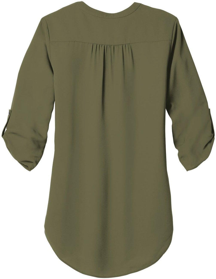 no-logo Port Authority Ladies 3/4-Sleeve Tunic Blouse-Regular-Port Authority-Thread Logic