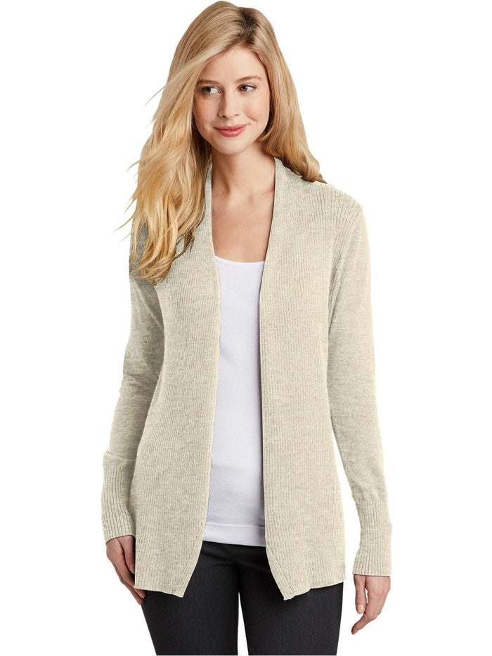 no-logo Port Authority Ladies Open Front Cardigan Sweater-Regular-Port Authority-Thread Logic