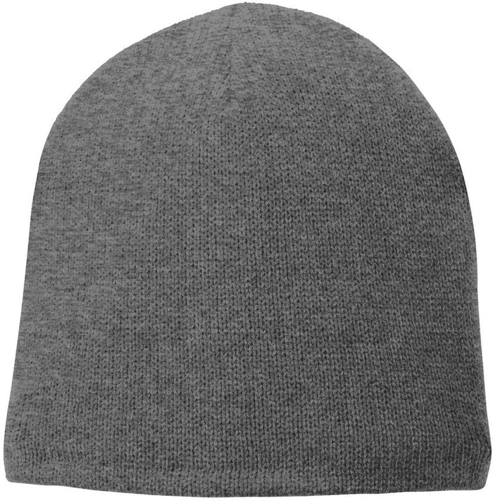 Port & Company Fleece-Lined Beanie Cap-Regular-Port & Company-Athletic Oxford-OSFA-Thread Logic