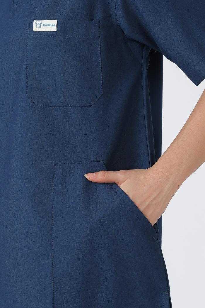 Prime – Women's V-Neck Scrub - 7 Pocket - Dark Blue