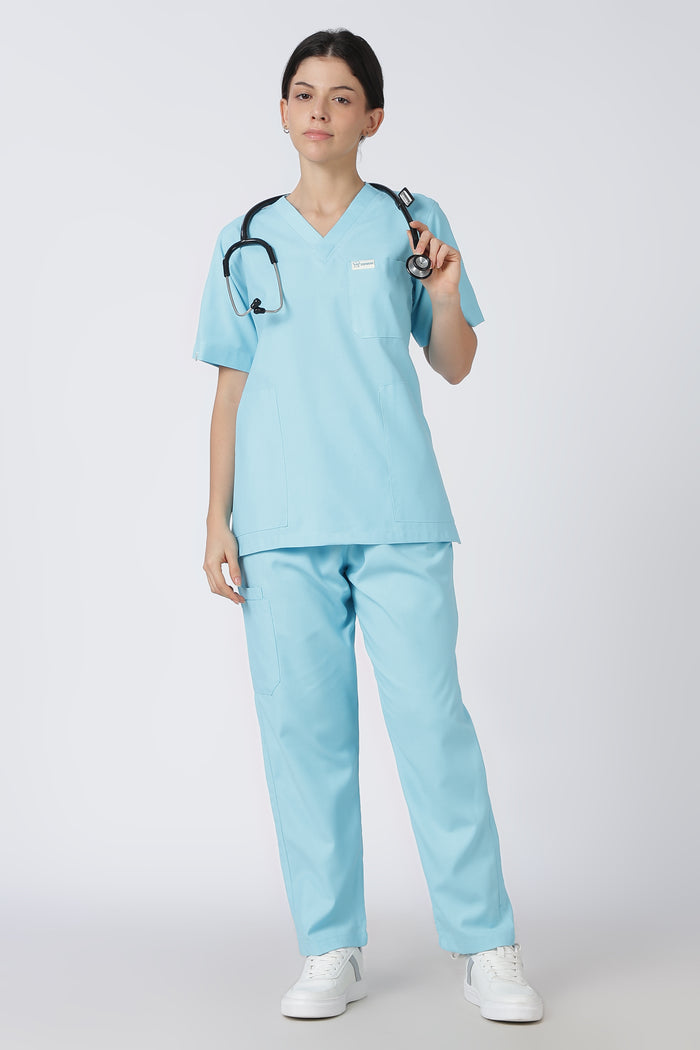 Prime – Women's V-Neck Scrub - 7 Pocket - Eucalyptus