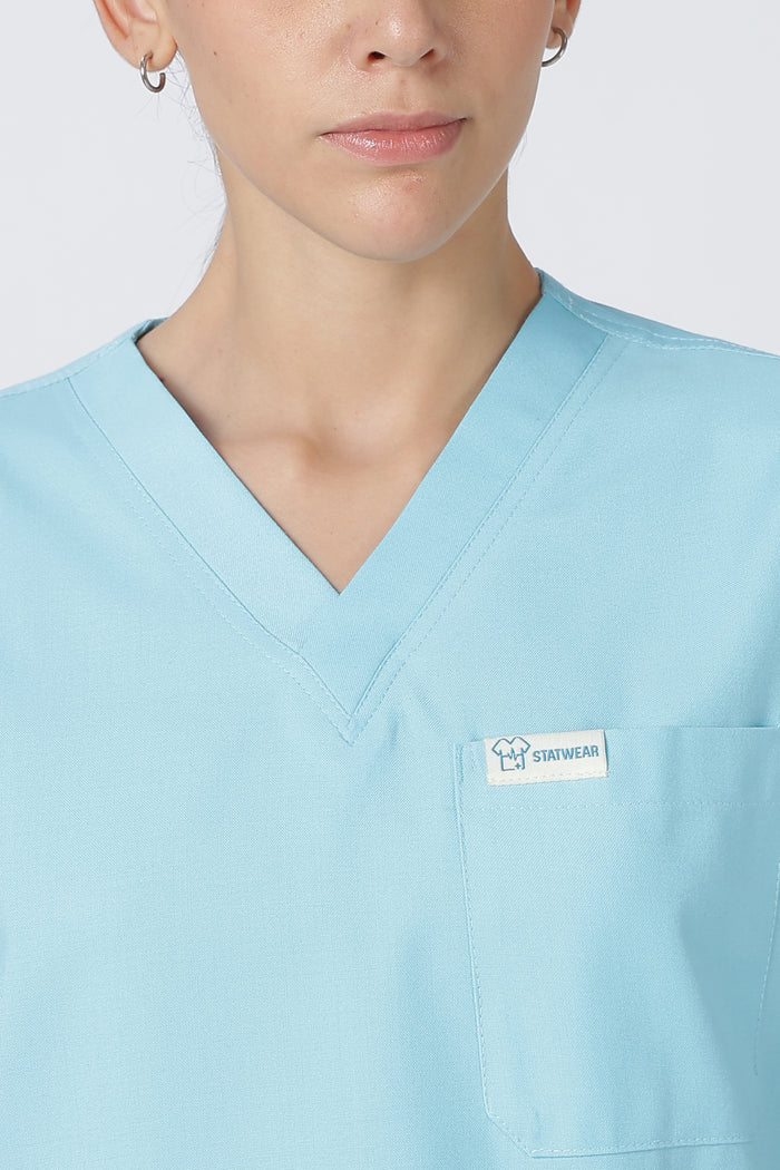 Prime – Women's V-Neck Scrub - 7 Pocket - Eucalyptus