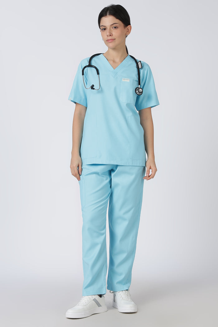 Prime – Women's V-Neck Scrub - 7 Pocket - Eucalyptus