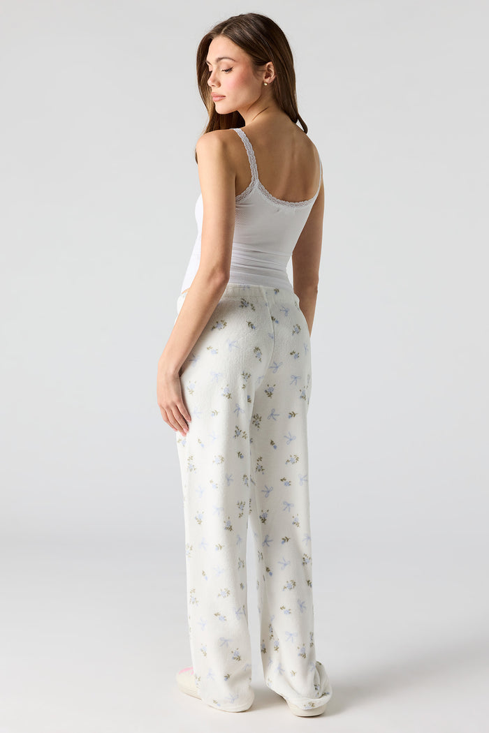 Printed Plush Pajama Pant