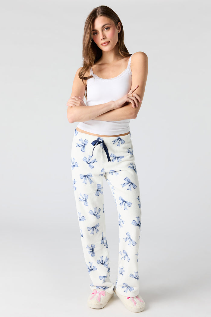 Printed Plush Pajama Pant