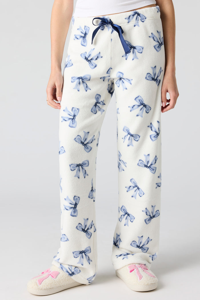 Printed Plush Pajama Pant