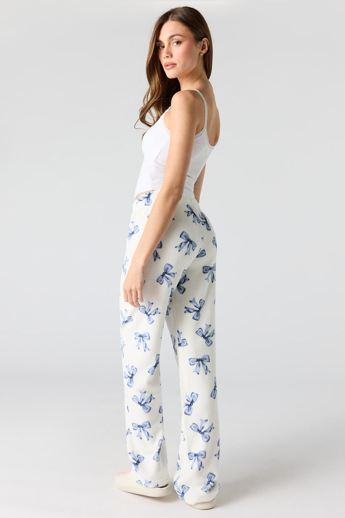 Printed Plush Pajama Pant