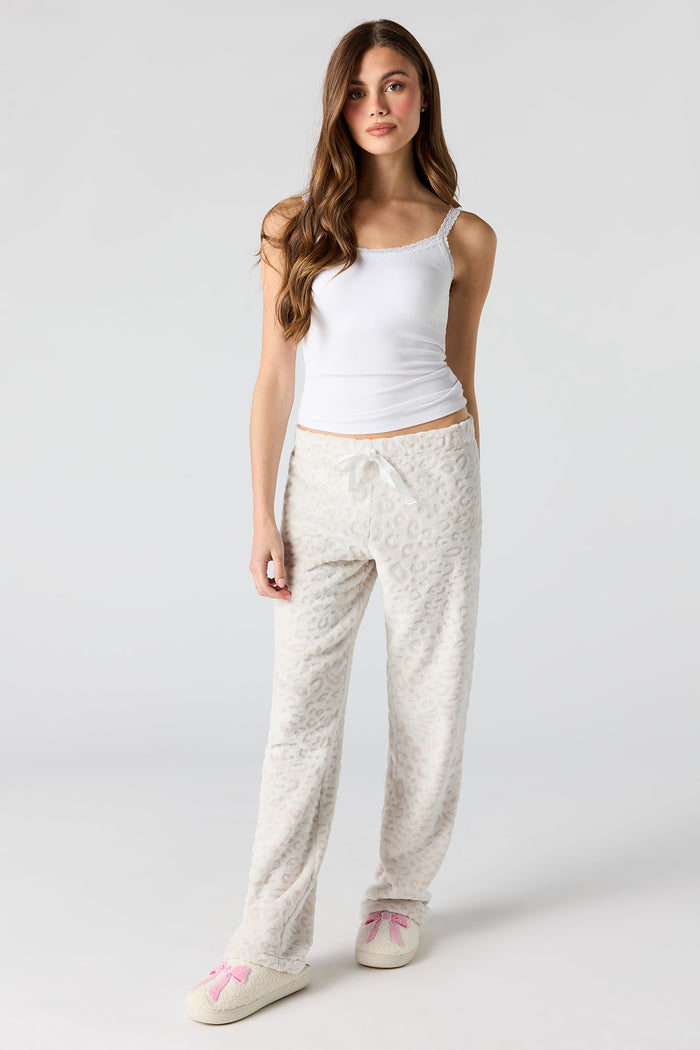 Printed Plush Pajama Pant