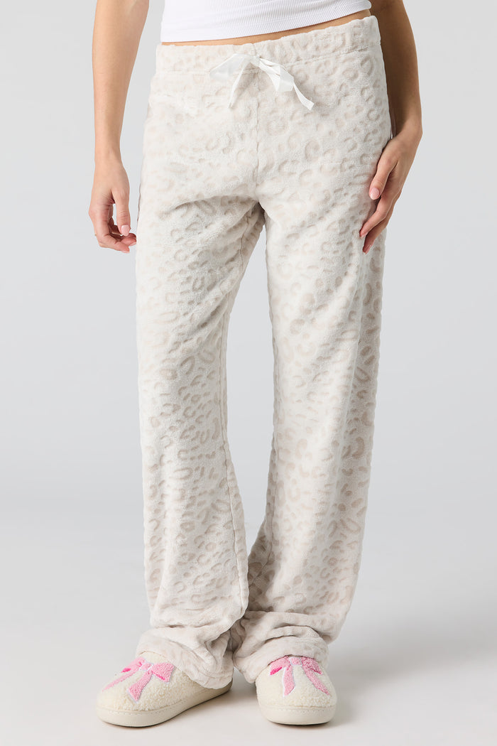 Printed Plush Pajama Pant