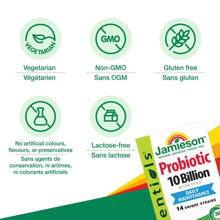 31000841 Jamieson Probiotic 10 Billion CFU, 60 ct 230733 9012 Probiotic-01