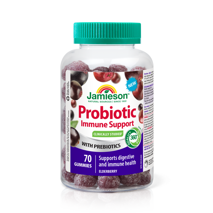 31000101 Jamieson Probiotic Immune Gummy Elderberry Flavour 70 Gummies 10000_R2064_GUM_ProbioticImmune_300cc_BTL_MAIN