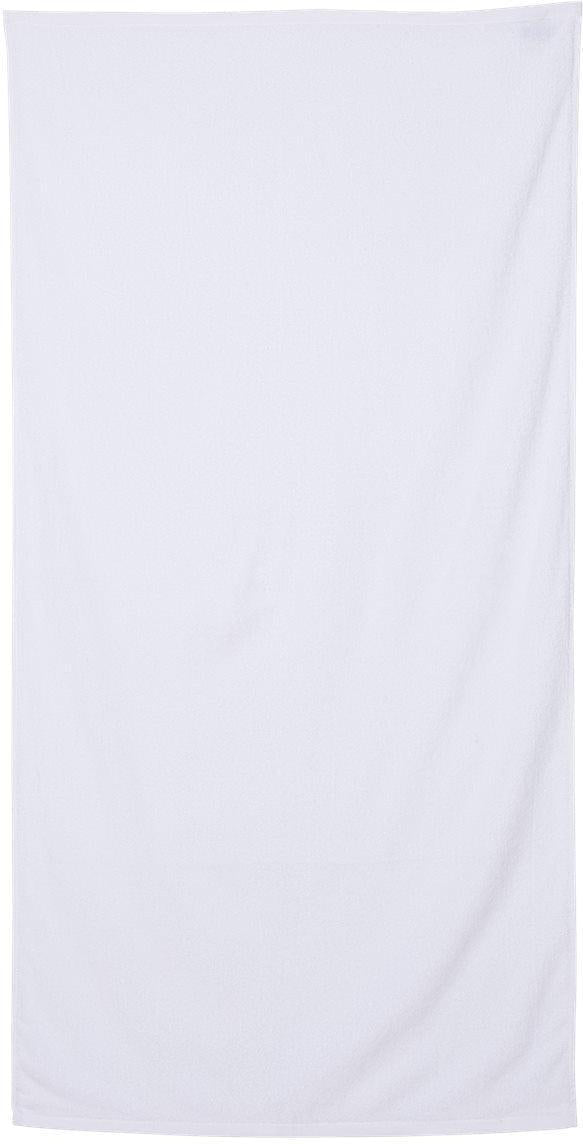 no-logo Q-Tees Velour Beach Towel-Accessories-Q-Tees-White-1 Size-Thread Logic